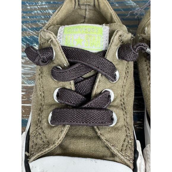 Converse All Star Green Kids/Toddler shoes, size 6 - Picture 8 of 14